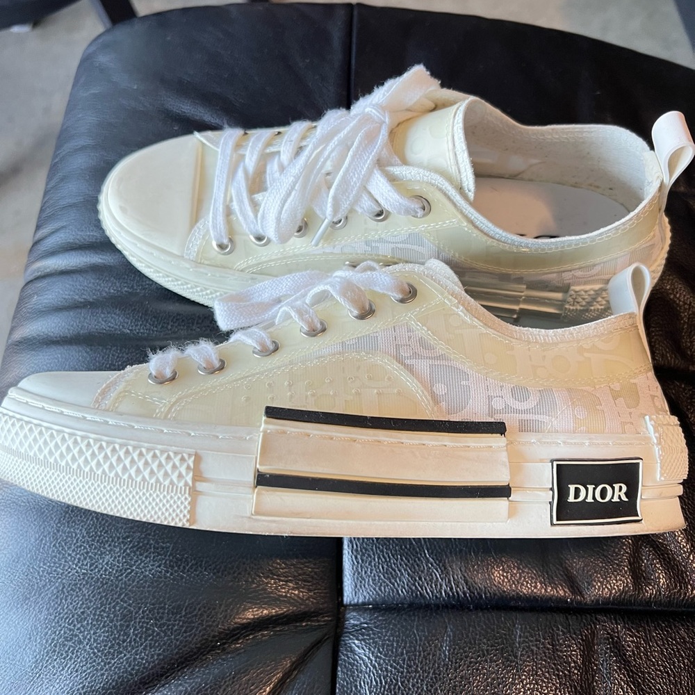 Dior White Canvas Sneakers